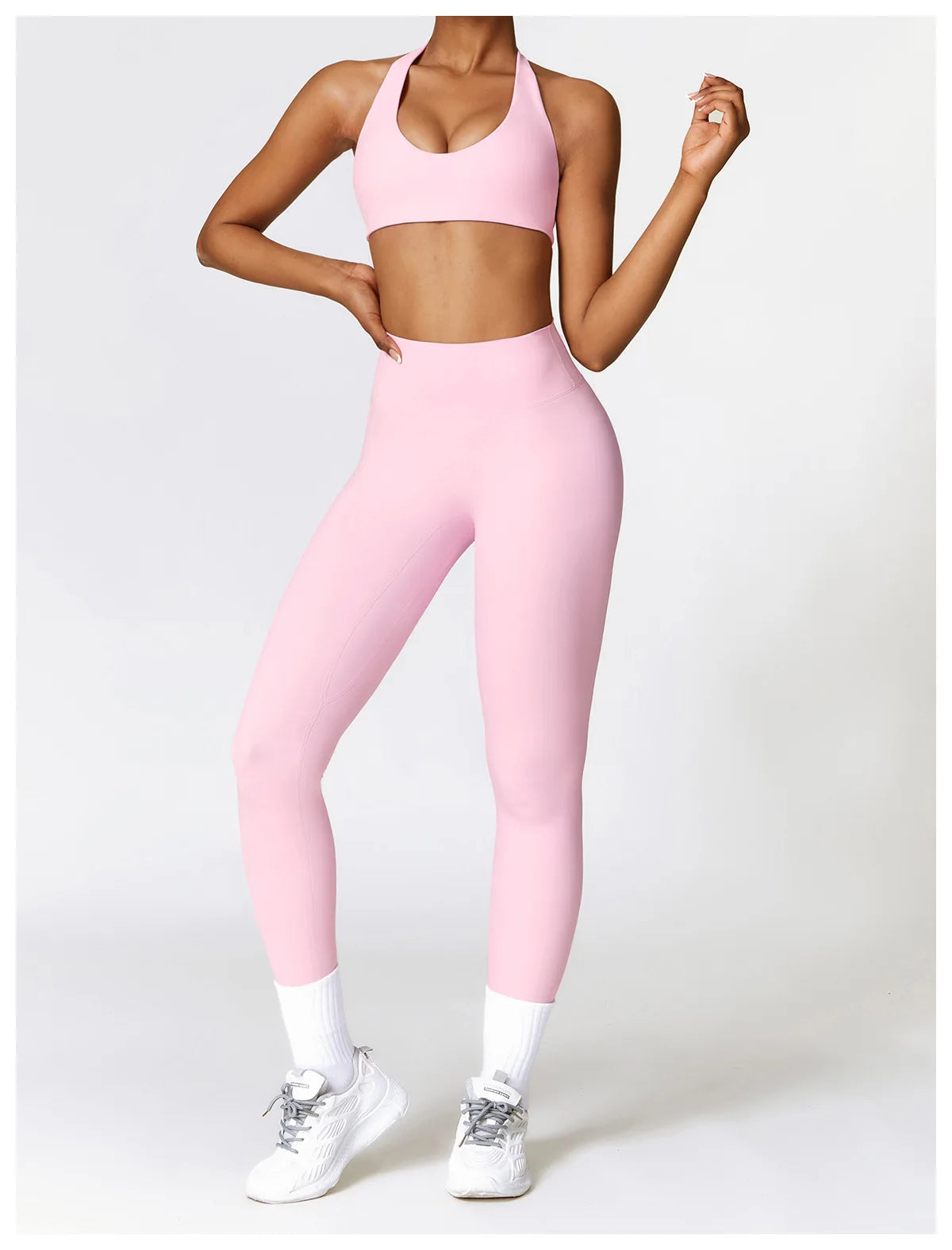 Yoga Clothing Suits Athletic Wear Women High Waist Leggings And Top Two Piece Sports Set Gym Tracksuit Fitness Workout Outfits - BeautiMass