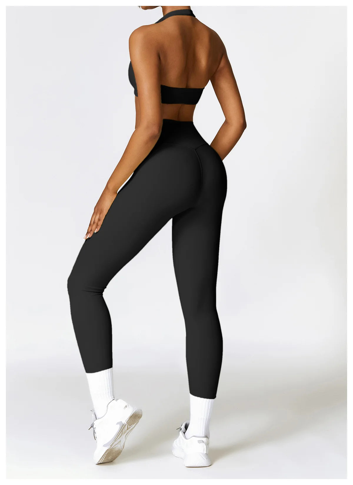 Yoga Clothing Suits Athletic Wear Women High Waist Leggings And Top Two Piece Sports Set Gym Tracksuit Fitness Workout Outfits - BeautiMass