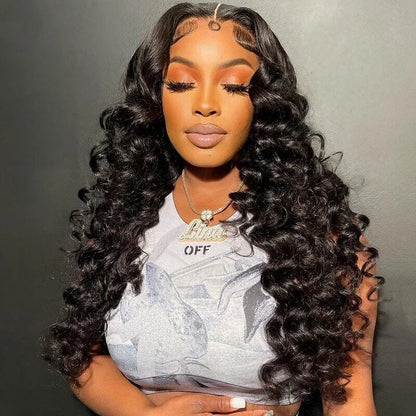 40 Inch Loose Deep Wave 13x6 HD Lace Frontal Human Hair Wig Brazilian Curly 13x4 - BeautiMass