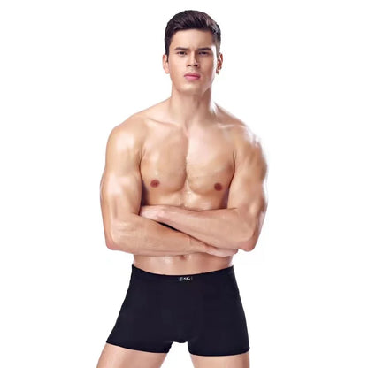 7Pcs/Lot Men's Solid Color Boxer High-quality Moda Comfortable Soft Underwear Size L-6XL - BeautiMass