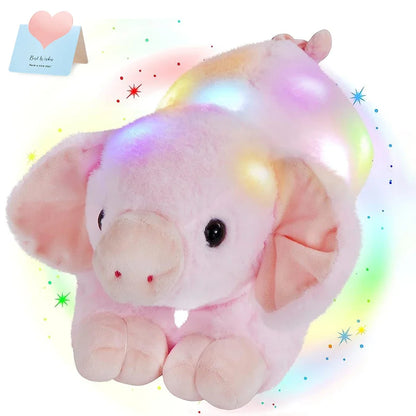 30cm Pig Plush Toys Stuffed LED Glowing Piggy Throw Pillow - BeautiMass