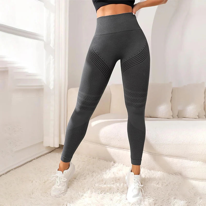 Women Fitness Leggings High Waist Seamless Sportswear Breathable Workout Legging - BeautiMass