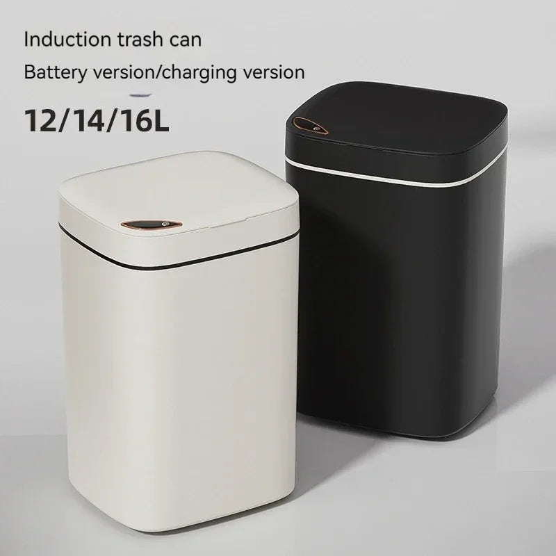 16L Smart Automatic Sensor Indoor Bathroom Crack Trash Can - BeautiMass