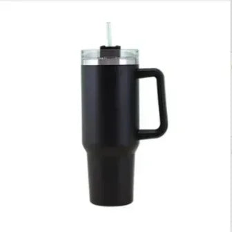 1200ML 304 Stainless Steel Insulated Water Bottle,40oz Thermal Coffee Car Cup, Cold Hot Mugs Vacuum Flask With Handle Straw,For BeautiMass