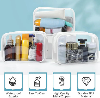 Transparent PVC Storage Travel Organizer Makeup Beautician Bag - BeautiMass