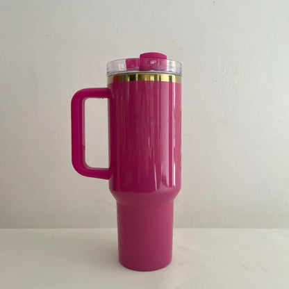 2024 NEW Barbie Handle Straw Lid Stainless Steel 40oz Vacuum Insulated Car Mug Double Wall Hot Ice Travel Mug BeautiMass