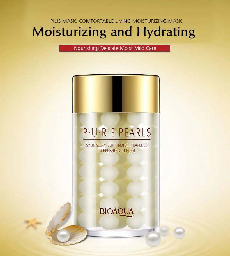 2pcs BIOAQUA Pure Pearl Face Cream Moisturizing Skin Firming Hydrating Facial Cream Beauty Health Skin Care BeautiMass