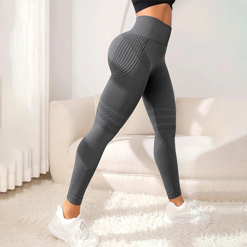 Women Fitness Leggings High Waist Seamless Sportswear Breathable Workout Legging - BeautiMass