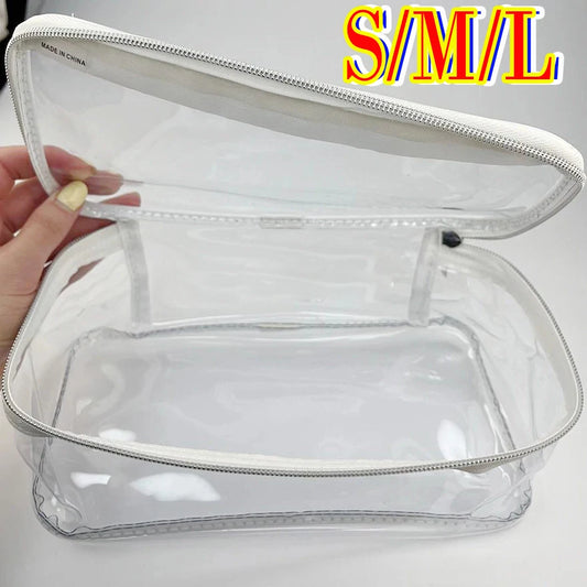 Transparent Waterproof PVC Makeup Small Large Clear Cosmetic Bag - BeautiMass