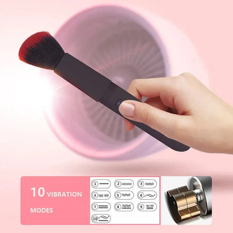 Vibrating Makeup Brush with 10 Vibration Frequencies - BeautiMass