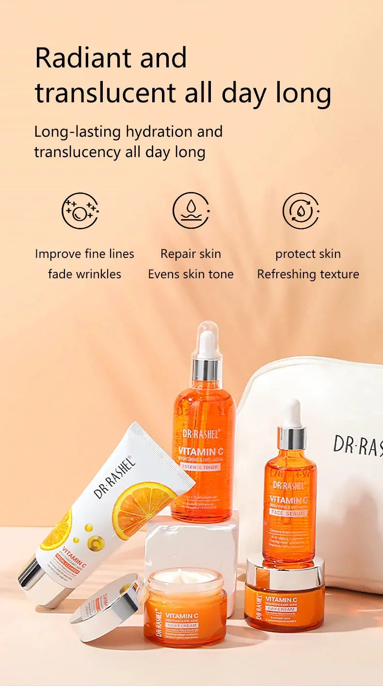 Vitamin C Brightening Anti Aging Skin Care kit - BeautiMass