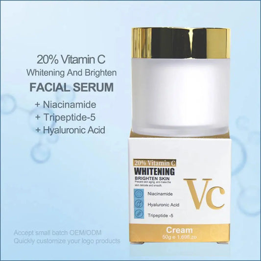 Custom Bulk Vitamin C Cream with Tripeptide-5 for Facial Treatments - BeautiMass