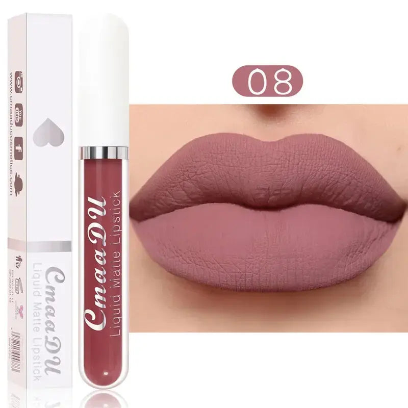 Waterproof Matte Nude Lip Gloss Brown Pigment - BeautiMass