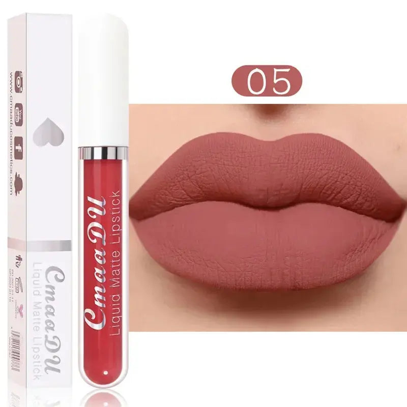 Waterproof Matte Nude Lip Gloss Brown Pigment - BeautiMass