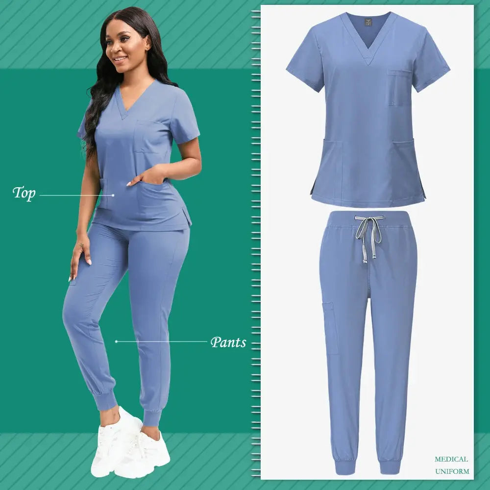 Work Clothes Set High-quality Medical Uniform Unisex - BeautiMass