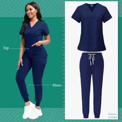 Work Clothes Set High-quality Medical Uniform Unisex - BeautiMass