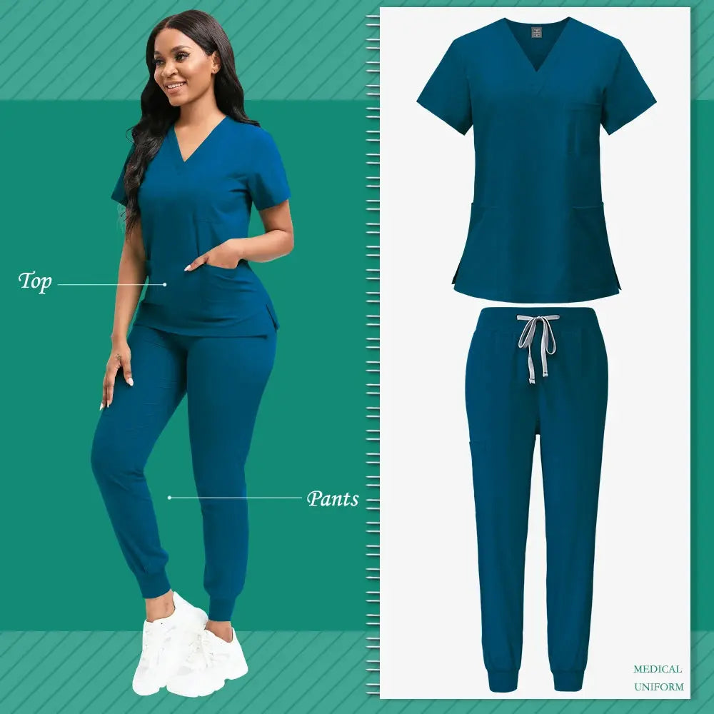 Work Clothes Set High-quality Medical Uniform Unisex - BeautiMass