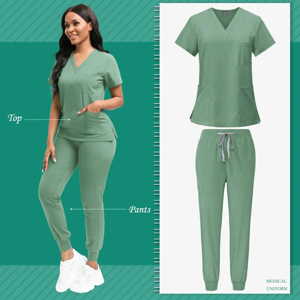 Work Clothes Set High-quality Medical Uniform Unisex - BeautiMass