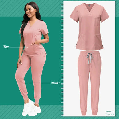 Work Clothes Set High-quality Medical Uniform Unisex - BeautiMass