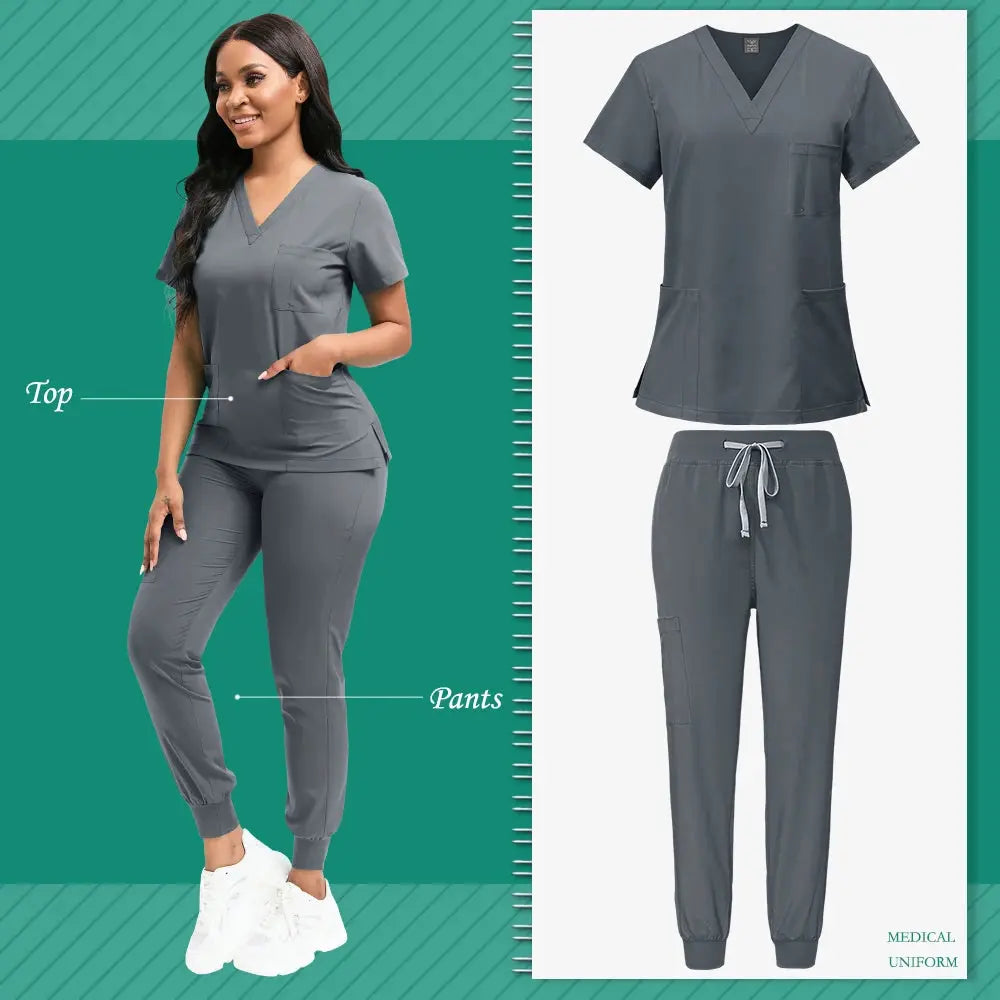 Work Clothes Set High-quality Medical Uniform Unisex - BeautiMass