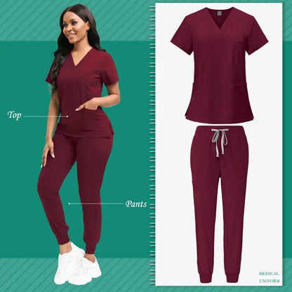 Work Clothes Set High-quality Medical Uniform Unisex - BeautiMass